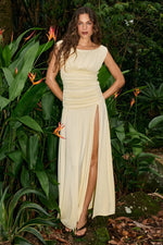 Load image into Gallery viewer, Iva Off Shoulder Maxi Dress - Cream
