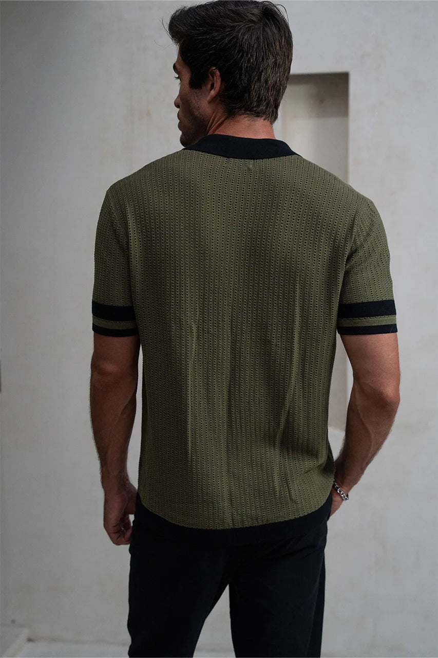 Owen Shirt - Khaki/Black