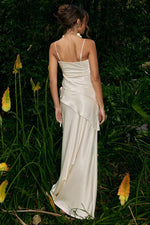 Load image into Gallery viewer, Larissa Low Waisted Wrap Maxi Skirt - Off White
