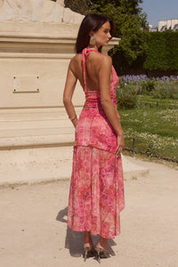 Emery Midi Flounce Skirt - Gaia Pink