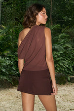 Load image into Gallery viewer, Marisa Off Shoulder Top - Chocolate
