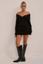 Load image into Gallery viewer, Emilia Knit Mini Skirt - Black
