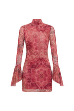 Load image into Gallery viewer, Genelle Sleeved Mini Dress - Gaia Pink
