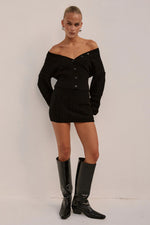 Load image into Gallery viewer, Emilia Sleeved Knit Top - Black
