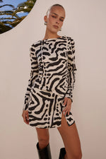 Load image into Gallery viewer, Vega Sleeved Mini Dress - Maja Black
