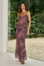 Load image into Gallery viewer, Kodi Low Waisted Wrap Maxi Skirt - Triana Choco

