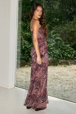Load image into Gallery viewer, Kodi Low Waisted Wrap Maxi Skirt - Triana Choco
