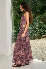 Load image into Gallery viewer, Kodi Low Waisted Wrap Maxi Skirt - Triana Choco
