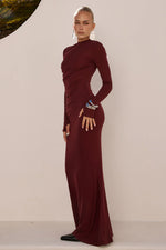 Load image into Gallery viewer, Petra Sleeved Maxi Dress - Wine
