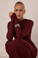 Load image into Gallery viewer, Petra Sleeved Maxi Dress - Wine
