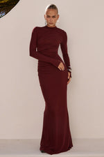 Load image into Gallery viewer, Petra Sleeved Maxi Dress - Wine
