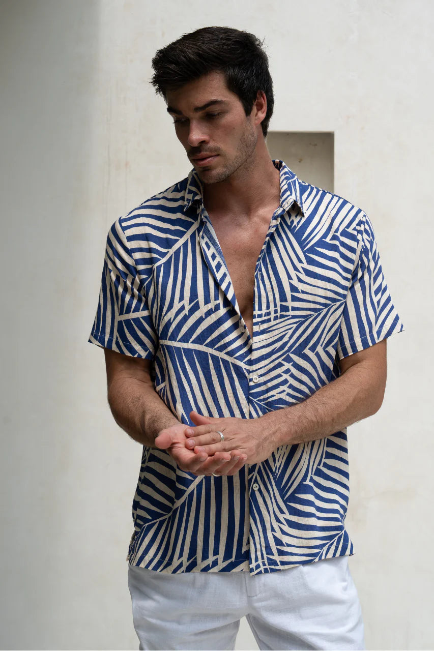 Chase Shirt - Blue Palm