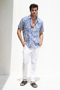 Chase Shirt - Blue Palm