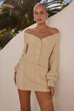 Load image into Gallery viewer, Emilia Sleeved Knit Top - Cream
