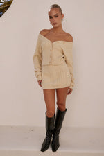 Load image into Gallery viewer, Emilia Sleeved Knit Top - Cream
