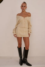Load image into Gallery viewer, Emilia Sleeved Knit Top - Cream
