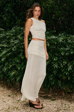 Load image into Gallery viewer, Perrie Gathered Maxi Skirt - Cream
