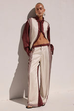 Load image into Gallery viewer, Zara Tailored Pants - Wine Stripe
