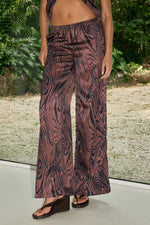 Load image into Gallery viewer, Kaeli Elasticated Palazzo Pant - Triana Choc
