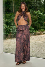 Load image into Gallery viewer, Kaeli Elasticated Palazzo Pant - Triana Choc
