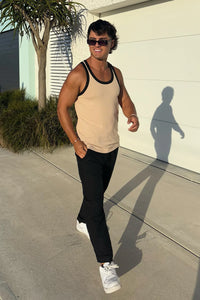 Zoro Singlet - Sand/Black