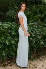 Load image into Gallery viewer, Kamryn Off Shoulder Maxi Dress - Sky Blue
