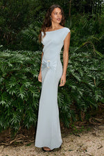 Load image into Gallery viewer, Kamryn Off Shoulder Maxi Dress - Sky Blue
