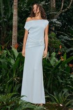 Load image into Gallery viewer, Kamryn Off Shoulder Maxi Dress - Sky Blue
