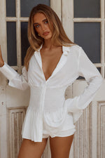 Load image into Gallery viewer, Adora Shirred Hot Short - White

