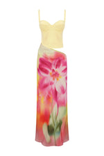 Load image into Gallery viewer, Jacinta Bustier Cut Out Maxi Dress - Banksia Flower
