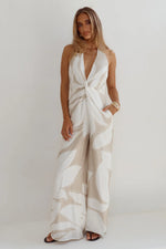 Load image into Gallery viewer, Arlette Halter Jumpsuit - Arlette Sand
