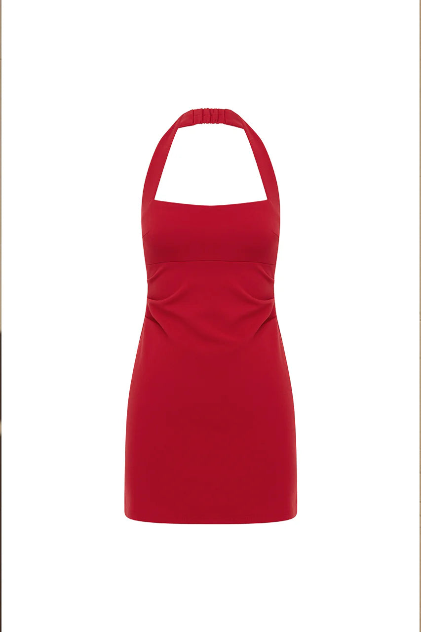 Franca Mini Dress - Cherry Red The Society Franca Mini Dress - Cherry Red The Society