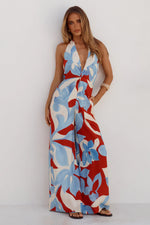 Load image into Gallery viewer, Arlette Halter Jumpsuit - Amoree Red
