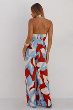 Load image into Gallery viewer, Arlette Halter Jumpsuit - Amoree Red
