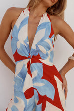 Load image into Gallery viewer, Arlette Halter Jumpsuit - Amoree Red

