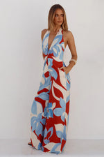 Load image into Gallery viewer, Arlette Halter Jumpsuit - Amoree Red
