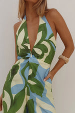 Load image into Gallery viewer, Arlette Halter Jumpsuit - Amoree Blue
