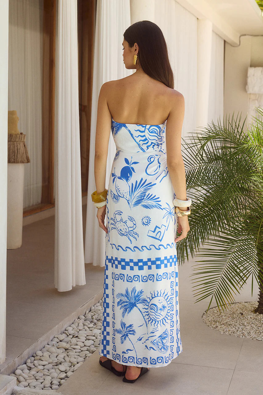 Louella Maxi Dress - Astley Blue