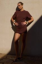 Load image into Gallery viewer, Taylor Mini Dress - Chocolate
