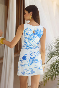 Louella Mini Dress - Astley Blue