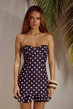 Load image into Gallery viewer, Blaine Mini Dress - Black Polka
