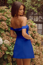Load image into Gallery viewer, Ebony Mini Dress - Royal

