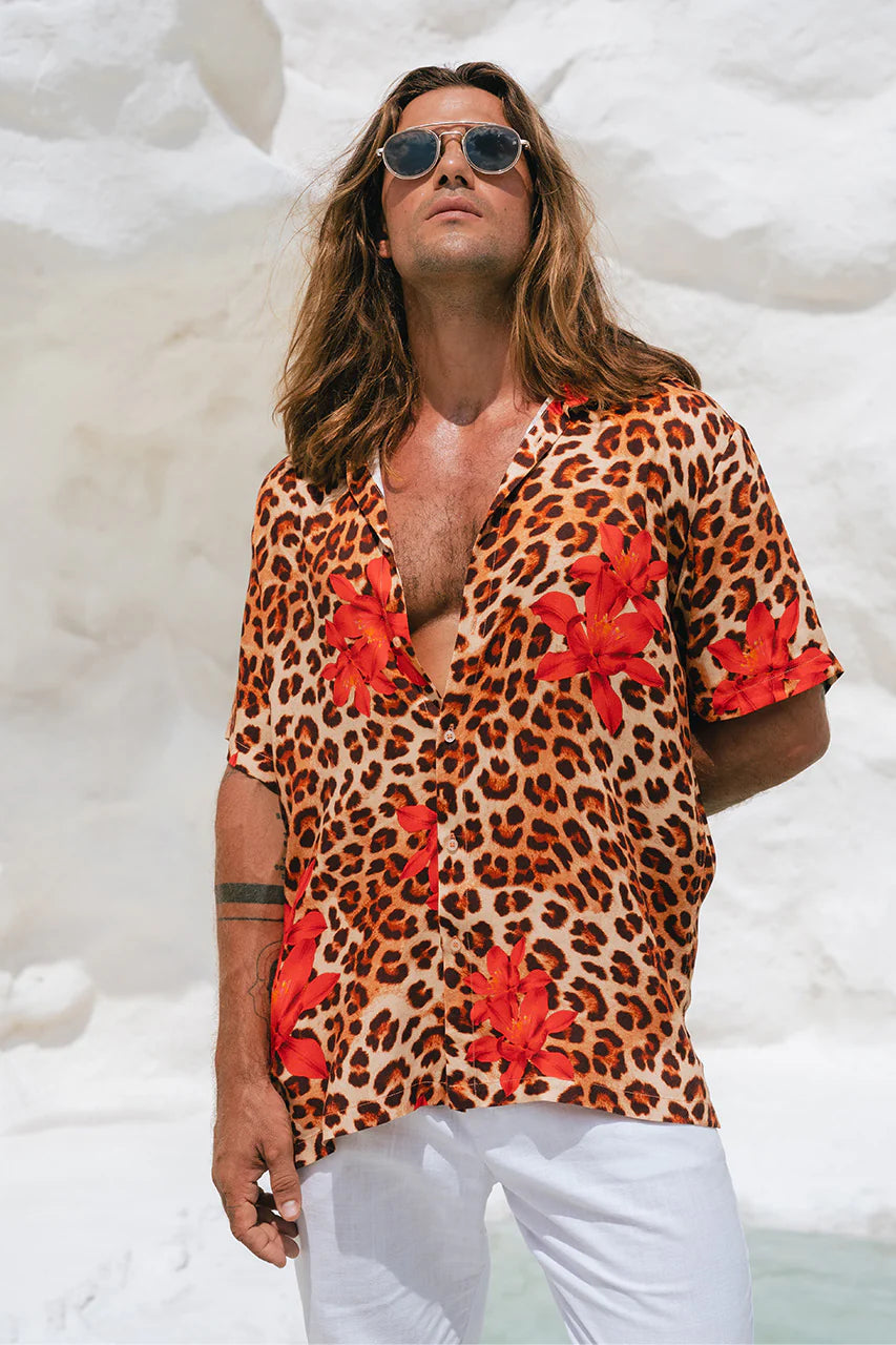 Jario Shirt - Leopard Rose