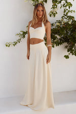 Load image into Gallery viewer, Ada Pleated A-Line Skirt - Butter
