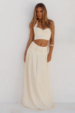 Load image into Gallery viewer, Ada Pleated A-Line Skirt - Butter
