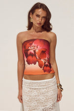 Load image into Gallery viewer, Mahina Bustier - Ruby Flower
