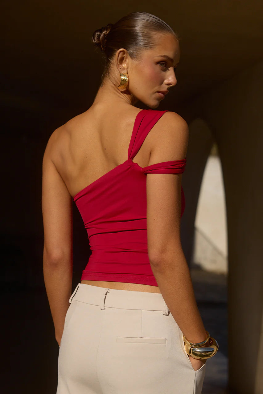 Marison Top - Cherry Red