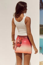 Load image into Gallery viewer, Ophira Sequin Mini Skirt - Ruby Flower
