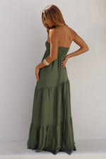 Load image into Gallery viewer, Vittoria Strapless Maxi Dress - Fern
