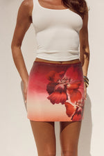 Load image into Gallery viewer, Ophira Sequin Mini Skirt - Ruby Flower
